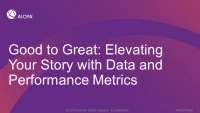 Good to Great: Elevating Your Story with Data and Performance Metrics icon