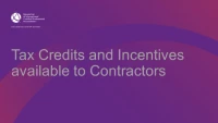 Tax Credits and Incentives available to Contractors icon