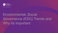 Environmental, Social Governance (ESG) Trends and Why its Important icon