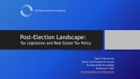 Post-Election Landscape:  Tax Legislation and Real Estate Tax Policy icon