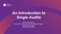An Introduction to Single Audits (Repeat of Nov. 12) icon
