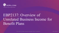 Overview of Unrelated Business Income for Benefit Plans icon