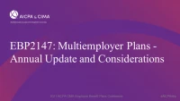 Multiemployer Plans - Annual Update and Considerations icon