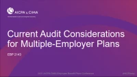 Current audit considerations for multiple-employer plans icon