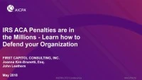 IRS ACA Penalties are in the Millions - Learn How to Defend Your Organization icon