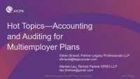 Hot Topics for Accounting & Auditing for Multiemployer Plans icon