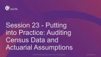 Putting into Practice: Auditing Census Data and Actuarial Assumptions icon
