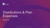 Distributions & Plan Expenses icon