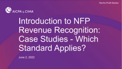 Introduction to NFP Revenue Recognition:  Case Studies - Which Standard Applies? icon