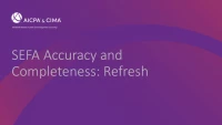 SEFA Accuracy and Completeness: Refresh icon