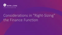 Considerations in "Right-Sizing" the Finance Function icon
