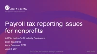 Payroll Tax Reporting Issues for Nonprofits icon