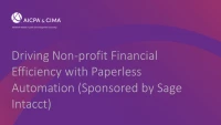 Driving Non-profit Financial Efficiency with Paperless Automation (Sponsored by Sage Intacct) icon