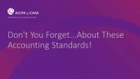 Don't You Forget...About These Accounting Standards! icon