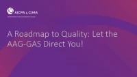 A Roadmap to Quality: Let the AAG-GAS Direct You! icon