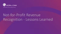 Not-for-Profit Revenue Recognition - Lessons Learned icon