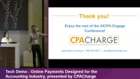 ENG21LL24. Tech Demo - Online Payments Designed for the Accounting Industry, presented by CPACharge (non-CPE) icon