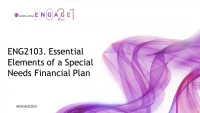ENG2103. Essential Elements of a Special Needs Financial Plan icon