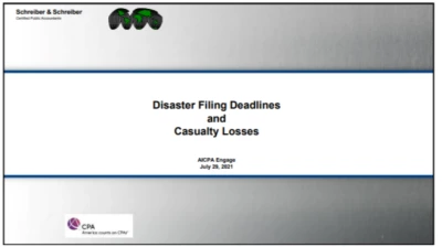 TAX2112. Disaster Filing Deadlines and Casualty Losses icon