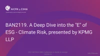 A Deep Dive into the "E" of ESG - Climate Risk, presented by KPMG LLP icon