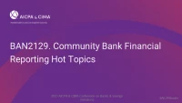 Community Bank Financial Reporting Hot Topics icon