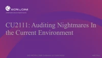 Auditing Nightmares In the Current Environment icon