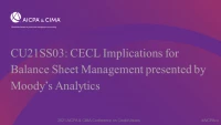 CECL Implications for Balance Sheet Management presented by Moody’s Analytics icon