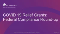 COVID-19 Relief Grants: Federal Compliance Round-up icon