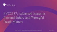 Advanced Issues in Personal Injury and Wrongful Death Matters icon