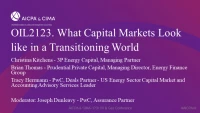 What Capital Markets Look like in a Transitioning World icon