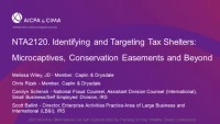 Identifying and Targeting Tax Shelters: Microcaptives, Conservation Easements and Beyond icon