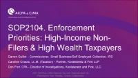 Enforcement Priorities: High-Income Non-Filers & High Wealth Taxpayers icon