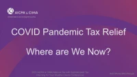 COVID Pandemic Tax Relief - Where Are We Now? icon
