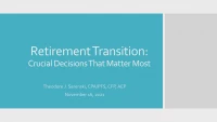 Retirement Transition: Crucial Decisions That Matter Most icon