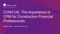 The Importance of CPM for Construction Financial Professionals icon