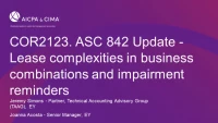 ASC 842 Update - Lease complexities in business combinations and impairment reminders icon