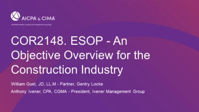ESOP - An Objective Overview for the Construction Industry icon