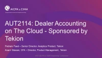 Dealer Accounting on The Cloud - Sponsored by Tekion icon