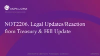 Legal Updates/Reaction from Treasury & Hill Update icon