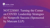 Turning the Corner on COVID: Leadership Strategies for Nonprofit Success (Sponsored by Marcum LLP) icon