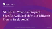 What is a Program Specific Audit and How is it Different From a Single Audit? icon