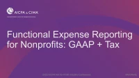 Functional Expense Reporting for Nonprofits: GAAP + Tax icon