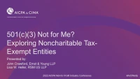 501(c)(3) Not for Me? Exploring Noncharitable Tax-Exempt Entities icon