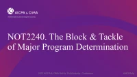 The Block & Tackle of Major Program Determination icon