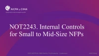 Internal Controls for Small to Mid-Size NFPs icon