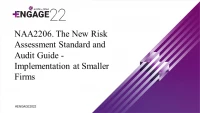 The New Risk Assessment Standard and Audit Guide - Implementation at Smaller Firms icon