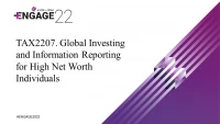 Global Investing and Information Reporting for High Net Worth Individuals icon