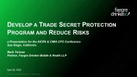 Developing a Trade Secret Protection Program and Reduce Theft Risk icon