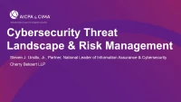 Cybersecurity Threat Landscape, Risk Management and Incident Response icon