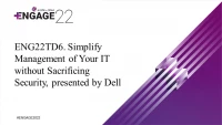 Tech Demo (5:40pm) - Simplify Management of Your IT without Sacrificing Security, presented by Dell icon